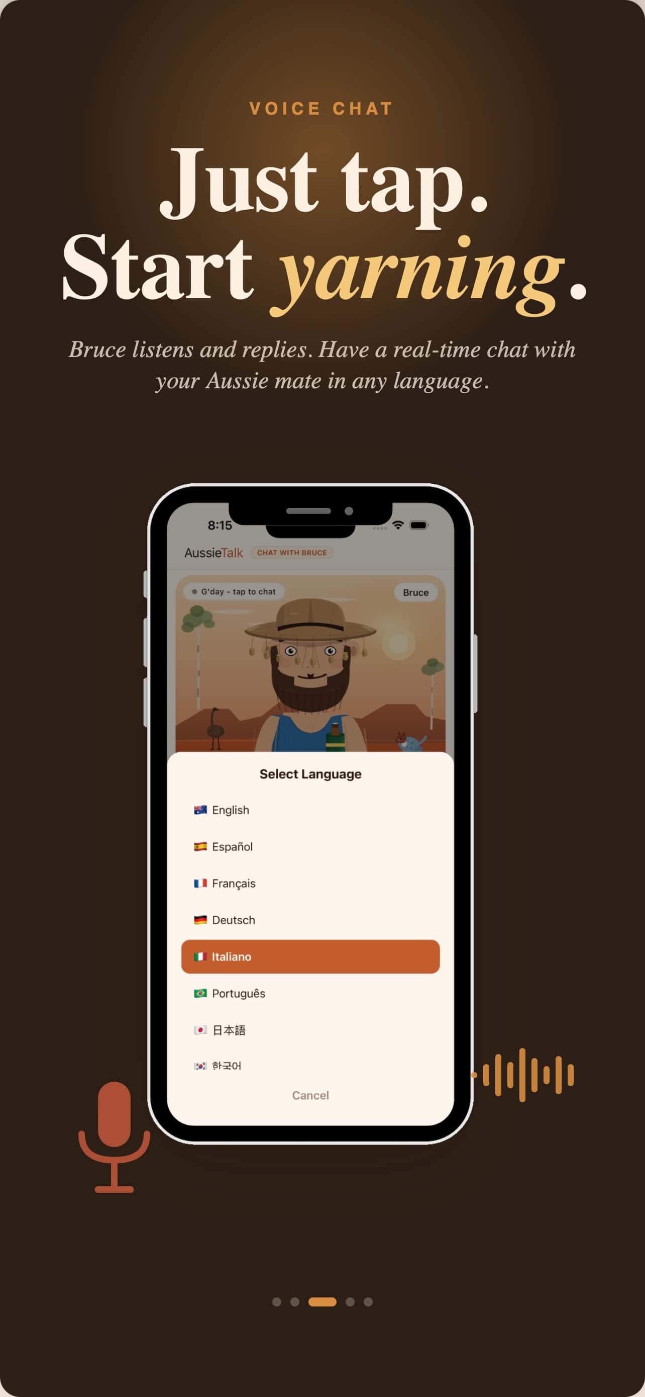 Aussie Talk app screenshot: Authentic Voice Chat